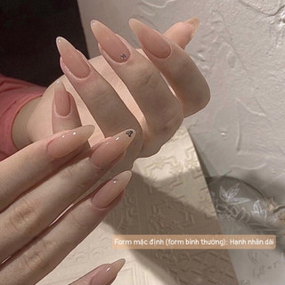 Cicin nailbox / móng úp tone n.ude trơn xjy*3 + 2 đá cụm nhỏ
