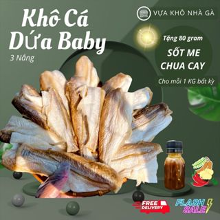 Dứa Baby Nguyên Con - Tặng Mắm Me Chua Cay - Khô 3 Nắng Vị Mặn Vừa Ăn Cơm - Vựa Khô Nhà Gà