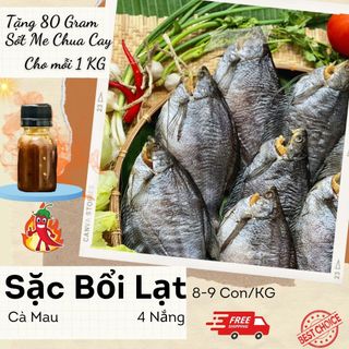 Khô Cá Sặc Bổi Cà Mau [ Tặng Kèm Mắm Me hoặc Mắm Tắc ]- Khô 4 Nắng Vị Lạt Hàng Xuất Khẩu - Size Lớn 8-9 Con/KG