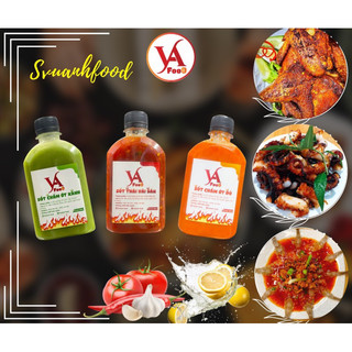 Combo 3 chai sốt chấm 280ml rẻ bất ngờ, sốt chấm ớt đỏ, sốt chấm ớt xanh, sốt thái hải sản, vuanhfood