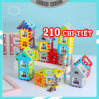 Bộ Xếp Hình Khối Xây Dựng Thông Minh 210 Chi Tiết, Xếp Chữ, Ngôi Nhà Phát Triển Trí Tuệ