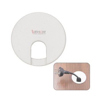 Nắp luồn dây điện bàn làm việc - tròn trắng