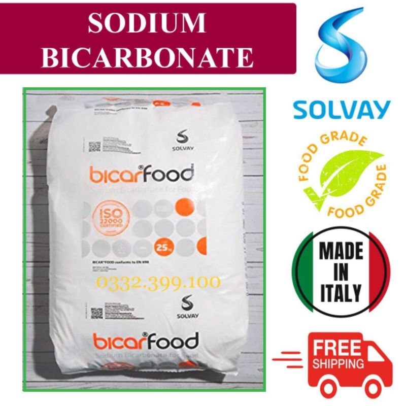 1kg Bột Baking Soda Ý ( Solvay ) Muối Nở NaHCO3 - Dùng Trong Thực Phẩm, Làm Bánh