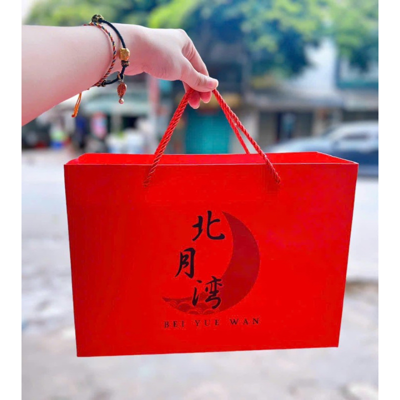 Túi khay ren để quà Tết / Túi giấy quay xách