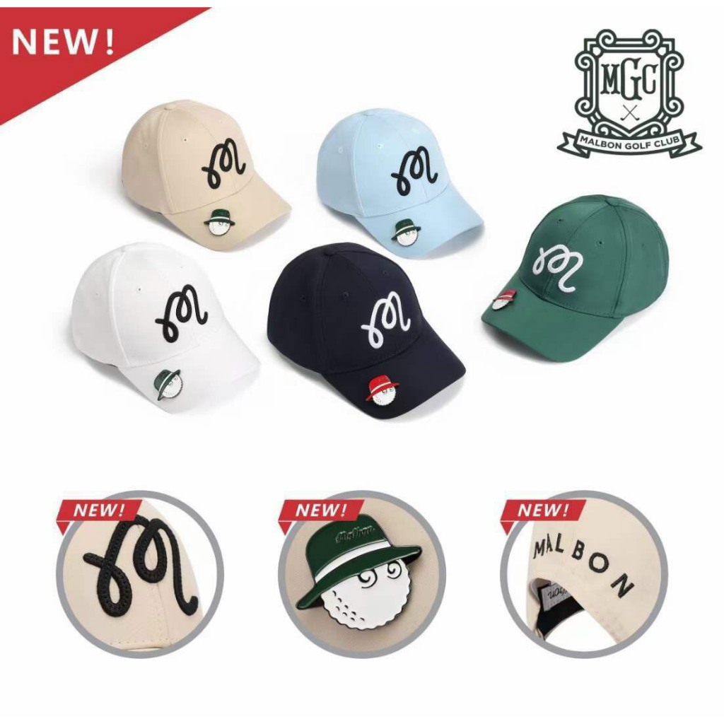 Mũ/Nón Golf Malbon - Logo M nổi bật, mũ lưỡi trai cá tính