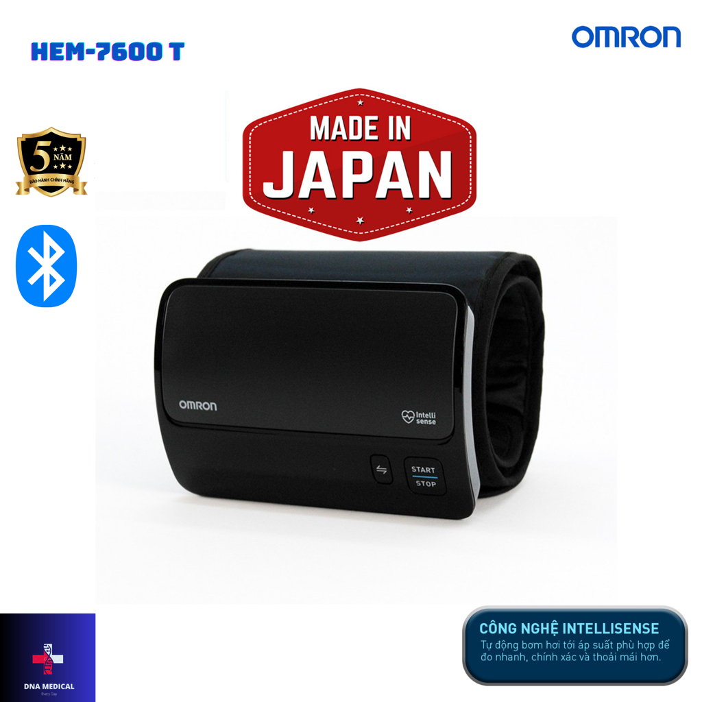 Máy đo huyết áp điện tử bắp tay Omron Smart Elite+ HEM-7600T DNA Medical