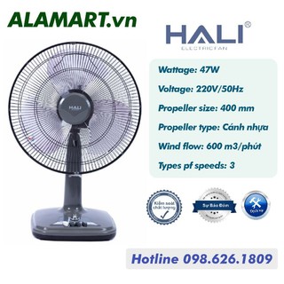 Quạt bàn B4 Hali B211 47w sải cánh 400mm động cơ dây đồng hoạt động êm ái
