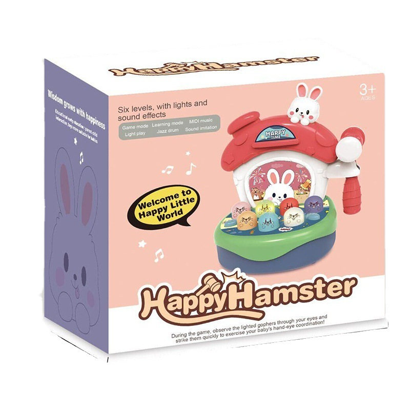 Đồ chơi đập chuột hình thỏ cho bé, đập chuột có nhạc, đèn vui nhộn giúp bé phát triển trí tuệ