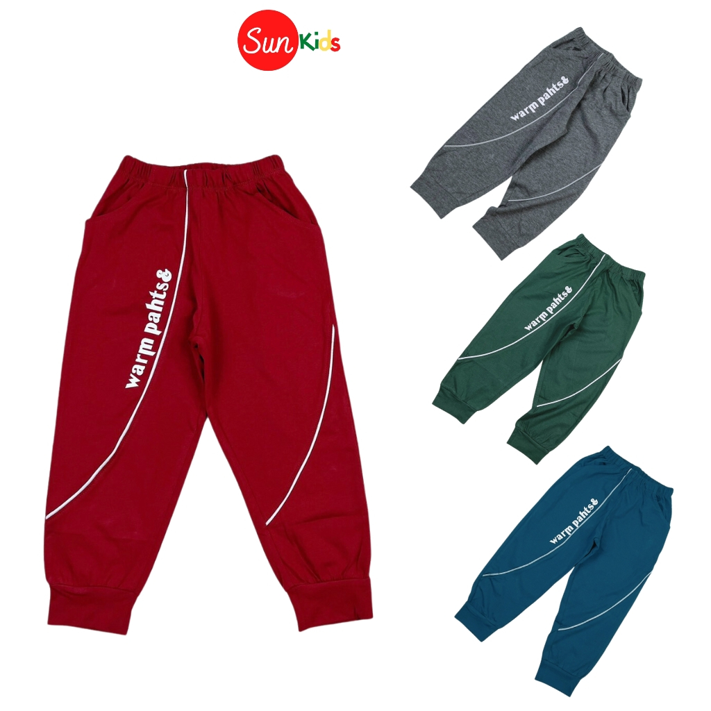 Quần dài bé trai, quần dài cotton bé trai chất coton mỏng,mềm mát, size 2-10 - SUNKIDS