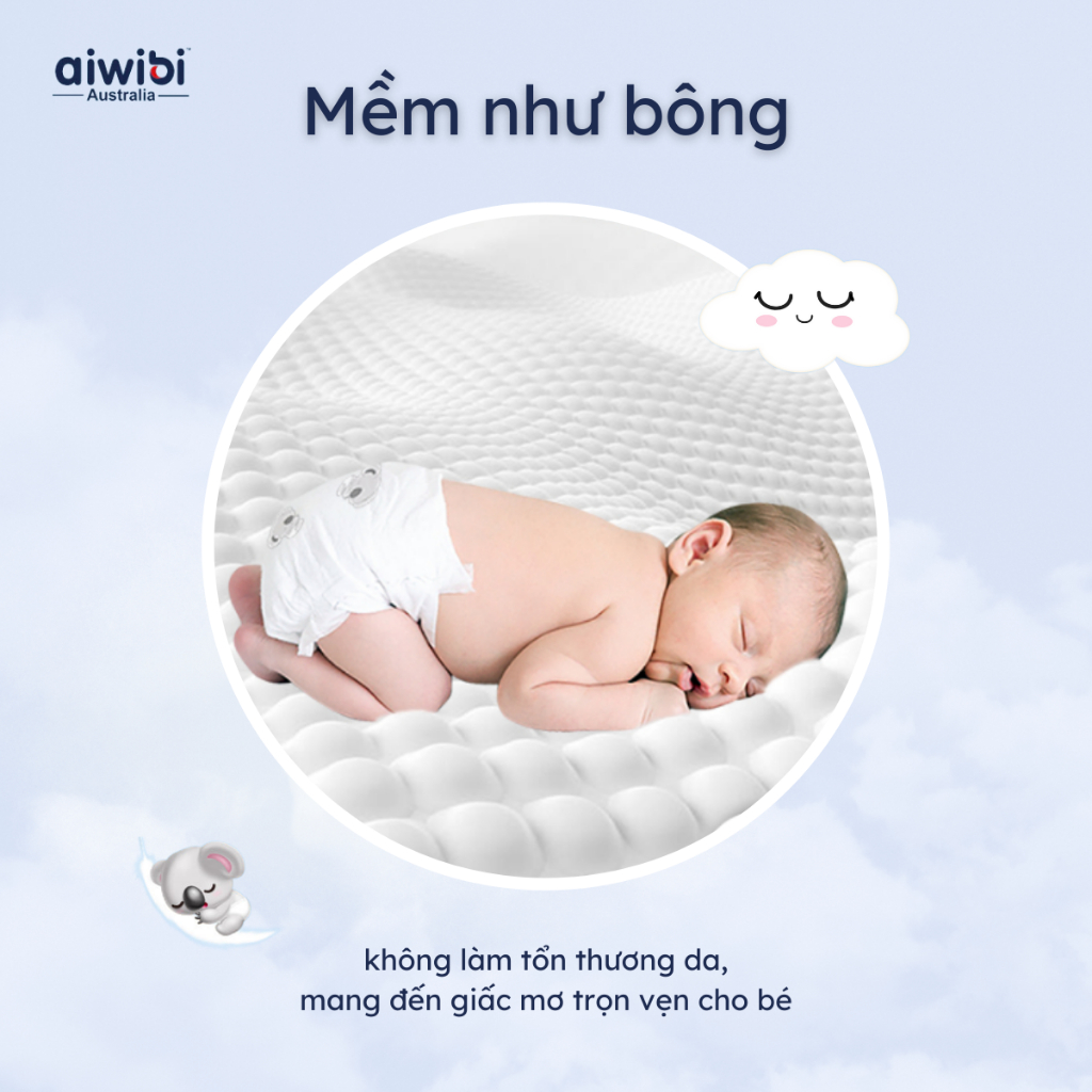 Tã/Bỉm Quần Cao Cấp Aiwibi Siêu mỏng Thấm hút tức thì 2 Miếng/Gói - S/M/L/XL/XXL/XXXL