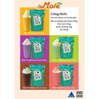 Bột Pudding Flan Mole các vị 50g (Tách từ túi nguyên 1kg)