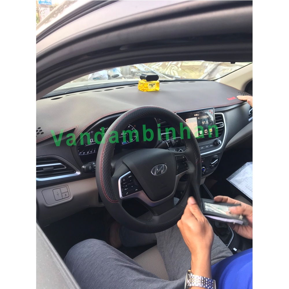 Thảm Táp lô Da Vân Carbon Xe Huyndai Accent Cao Cấp Hàng Loại 1 Dày 3 lớp Chống trơn Trượt
