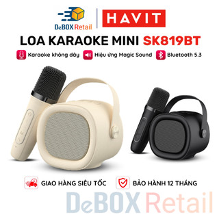 Loa Karaoke Mini HAVIT SK819BT, BT 5.3 Hiệu Ứng Magic Sound, Tính Năng Loại Bỏ Giọng Hát, Nghe Đến 5H - Hàng Chính Hãng