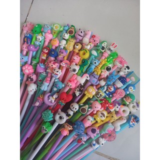 Combo sỉ - 200 / 100 bút gel cute kiểu hoạt hình 3d siêu dễ thương