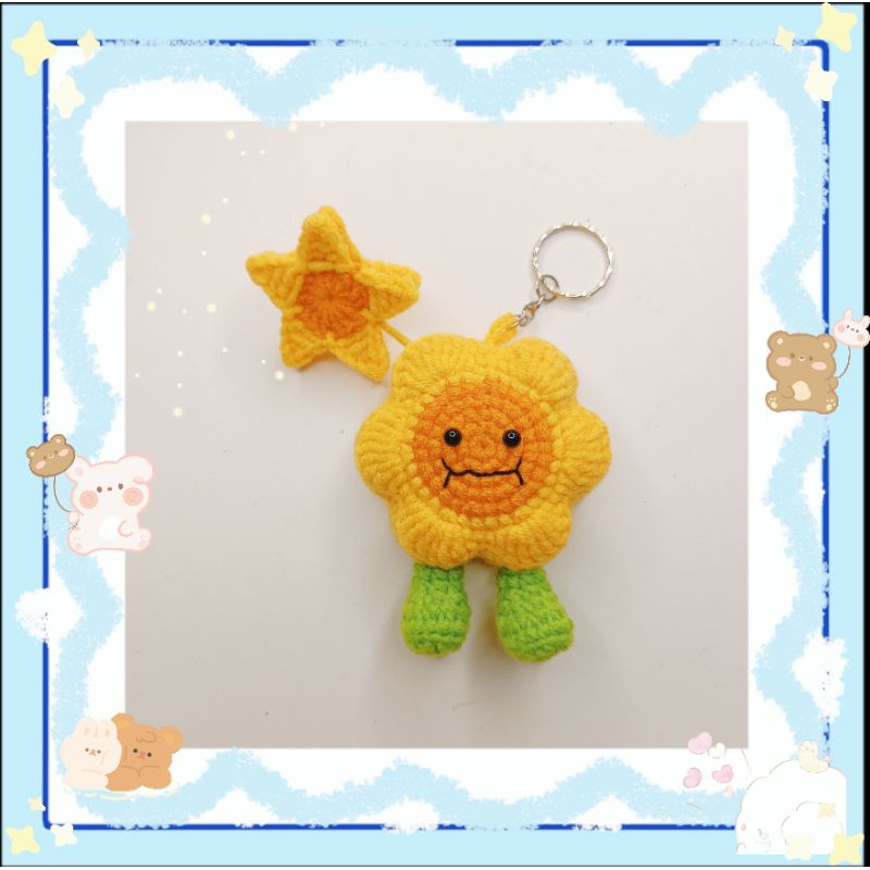 Móc khóa len handmade linh vật couple GMM