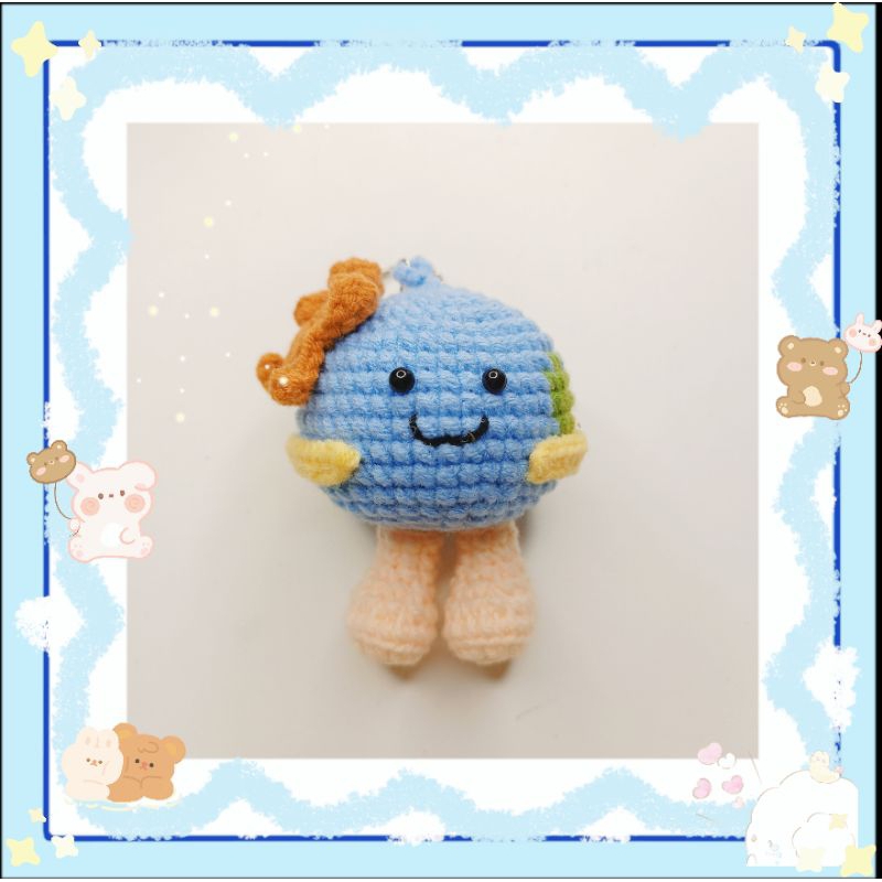Móc khóa len handmade linh vật couple GMM