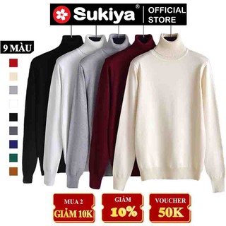 Áo Len Nam Nữ Cổ Lọ SUKIYA Chất Sợi Len Lông Thỏ mềm mại kiểu dáng Hàn Quốc AL14