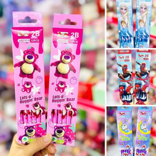 [GIÁ SỈ] Hộp 12 bút chì gấu dâu, elsa, spiderman, doreamon