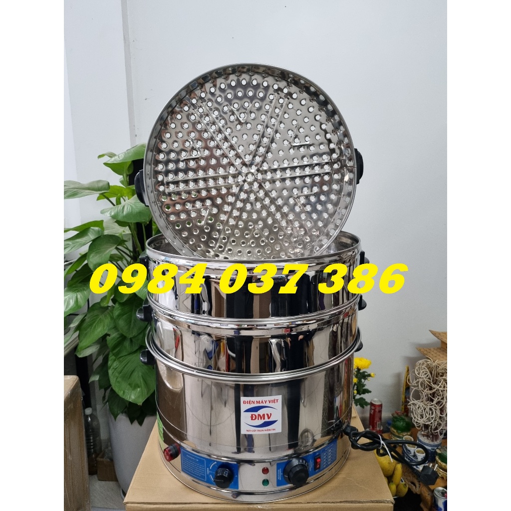 Nồi hấp bánh bao bánh giò xôi giò, nồi hấp đa năng bằng điện 52cm