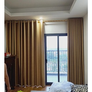 Rèm cửa sổ cao cấp, rèm cửa chính chất liệu vải gấm chống nắng, trang trí decor phòng siêu sang