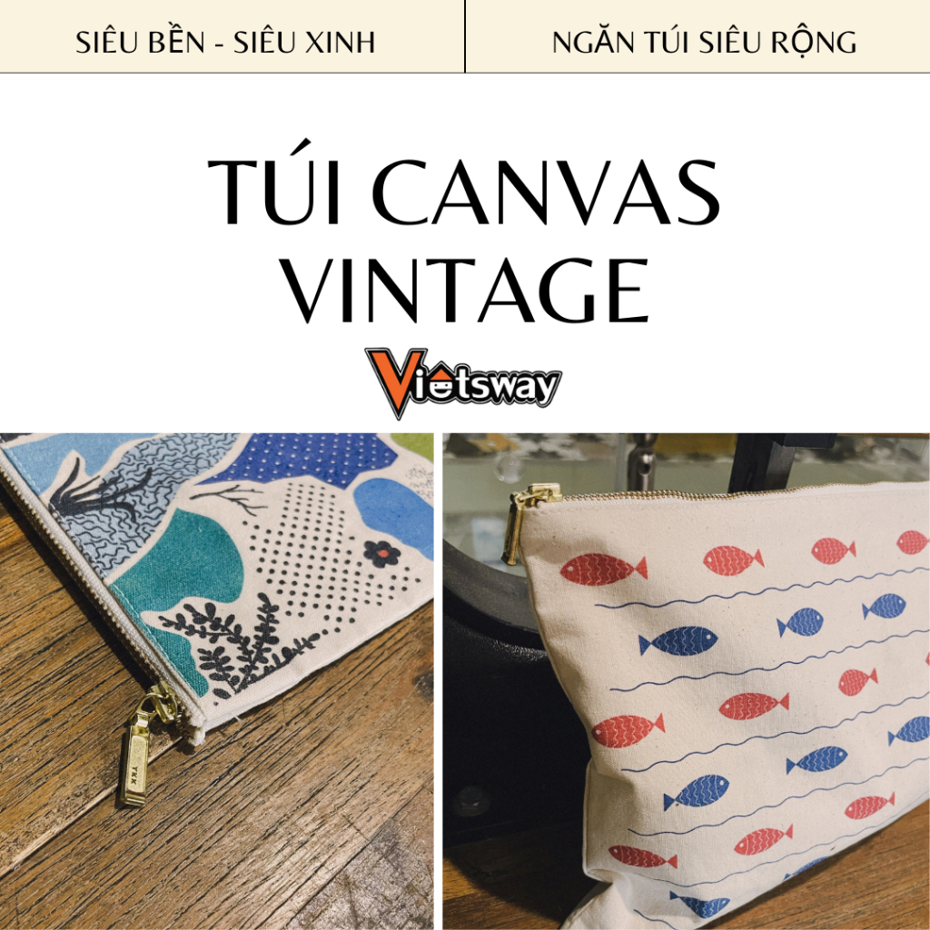 Mới Túi Vải Canvas Có Khoá Kéo Đựng Mỹ Phẩm/ Dụng Cụ Học/ Đồ Dùng 𝐏𝐡𝐮̀ 𝐇𝐨̛̣𝐩 𝐂𝐡𝐨 𝐇𝐨̣𝐜 𝐒𝐢𝐧𝐡, 𝐒𝐢𝐧𝐡 𝐕𝐢𝐞̂𝐧, 𝐍𝐠𝐮̛𝐨̛̀𝐢 𝐋𝐨̛́𝐧 1