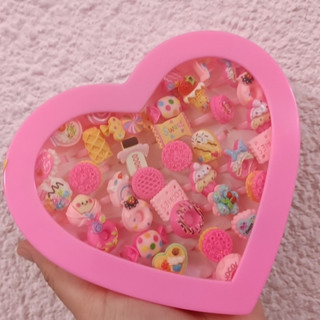 hộp nhẫn 36 chiếc hình bánh kẹo cute dễ thương cho bé gái