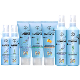 Xịt Muỗi Remos - Đuổi Muỗi, Hương Lavender, Hương Sả Chanh, Hương Cam (70g/60ml/150ml) 