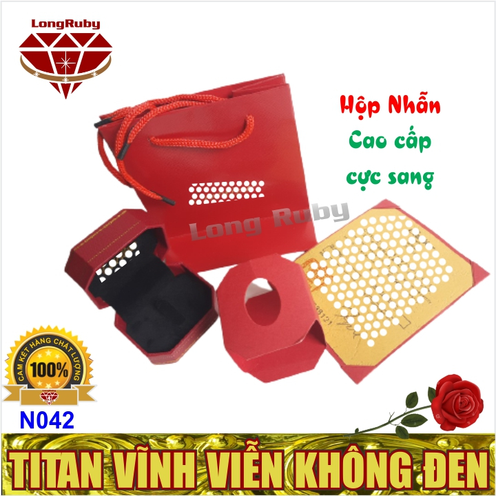 Nhẫn Nam Nữ Cực Sang - Nhẫn Thời Trang Đính 2 Hàng Đá - N042V