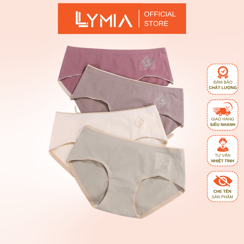Quần lót nữ cotton LYMIA O2 không đường may, kháng khuẩn ngừa virut