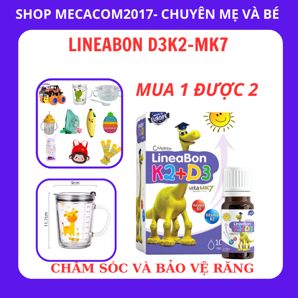 [Kèm quà] Lineabon - Vitamin Tăng Chiều Cao D3 K2 [Hàng Chính Hãng]
