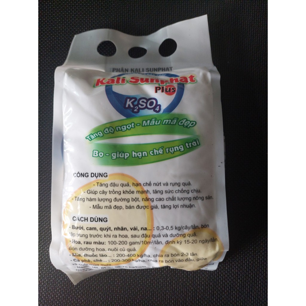 Phân bón Đầu Trâu Kali Sunfat  - Tăng độ ngọt, mẫu mã đẹp, hạn chế rụng trái, túi 2kg