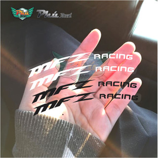  Bộ 4 Tem dán bánh mâm xe CNC MFZ Racing niềng nền trong suốt dán được tất cả các màu vành xe 