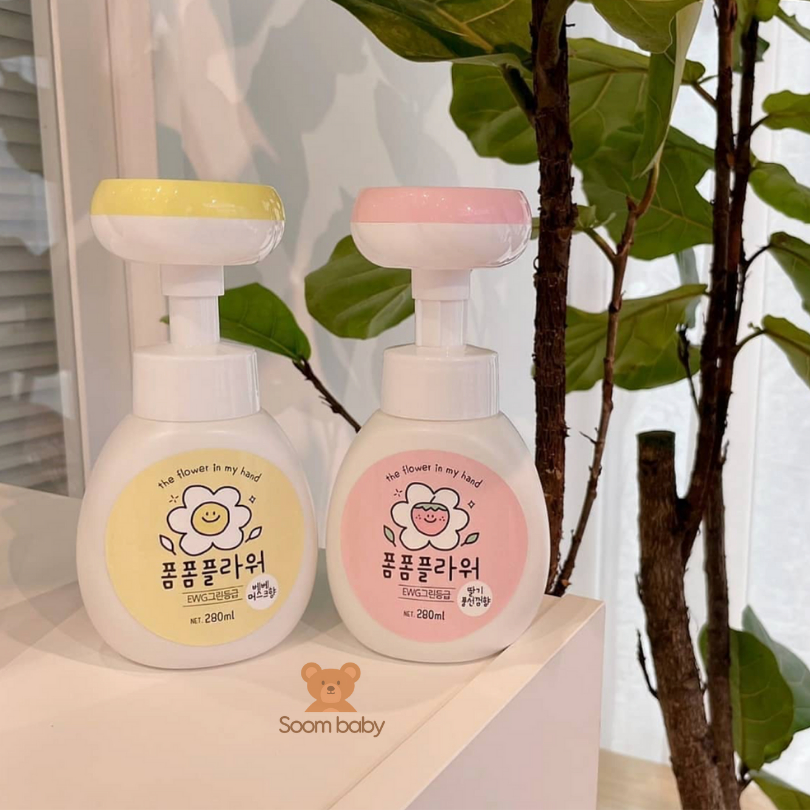 Nước rửa tay tạo bọt hình bông hoa cho bé PomPom Flower Hàn Quốc
