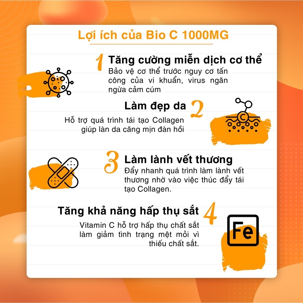 Viên uống vitamin C tăng cường sức đề kháng Blackmores Cold Relief Bio C 1000mg 31 Viên