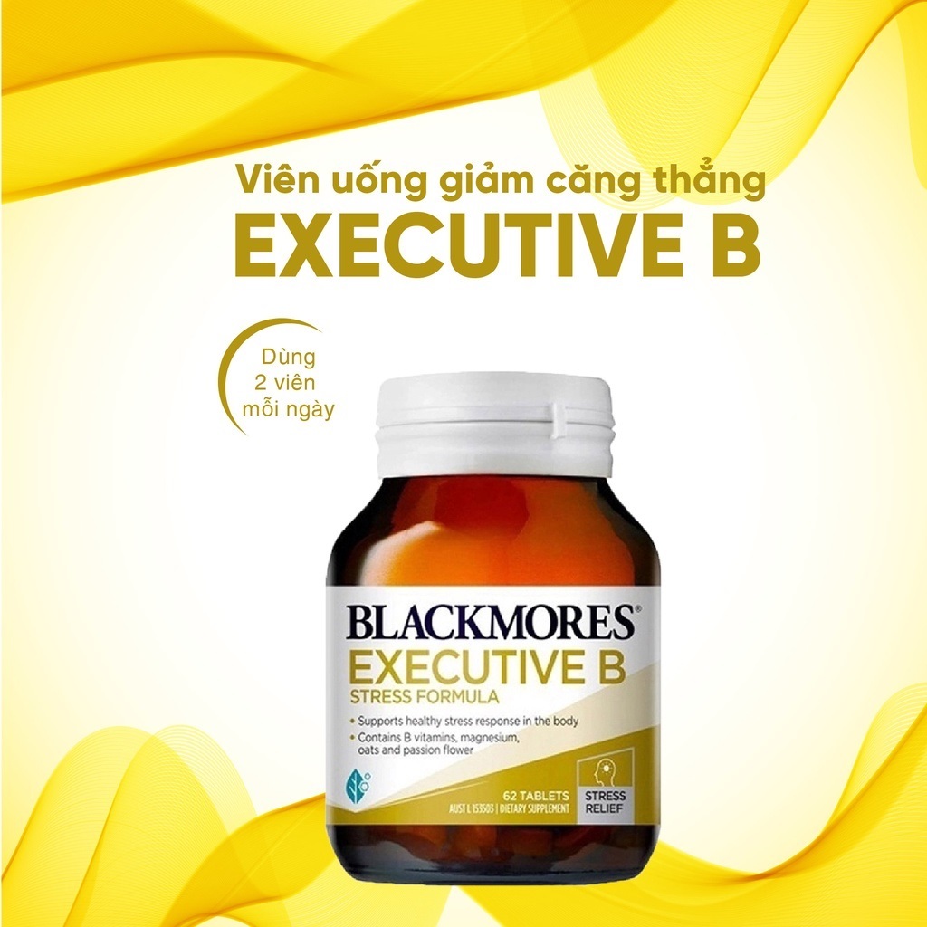 Viên Uống Bổ Sung Vitamin B Giảm Stress Blackmores Executive B Stress Formula 62 viên