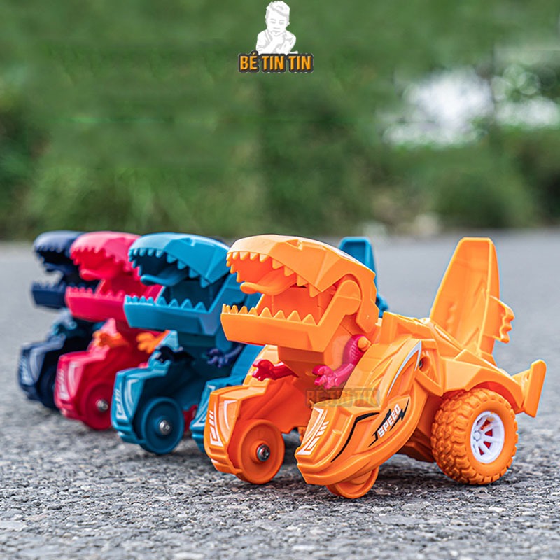 Xe Đồ Chơi Xe Biến Hình Khủng Long Biến Hình Dựng Và Xoay Khi Gặp Vật Cản