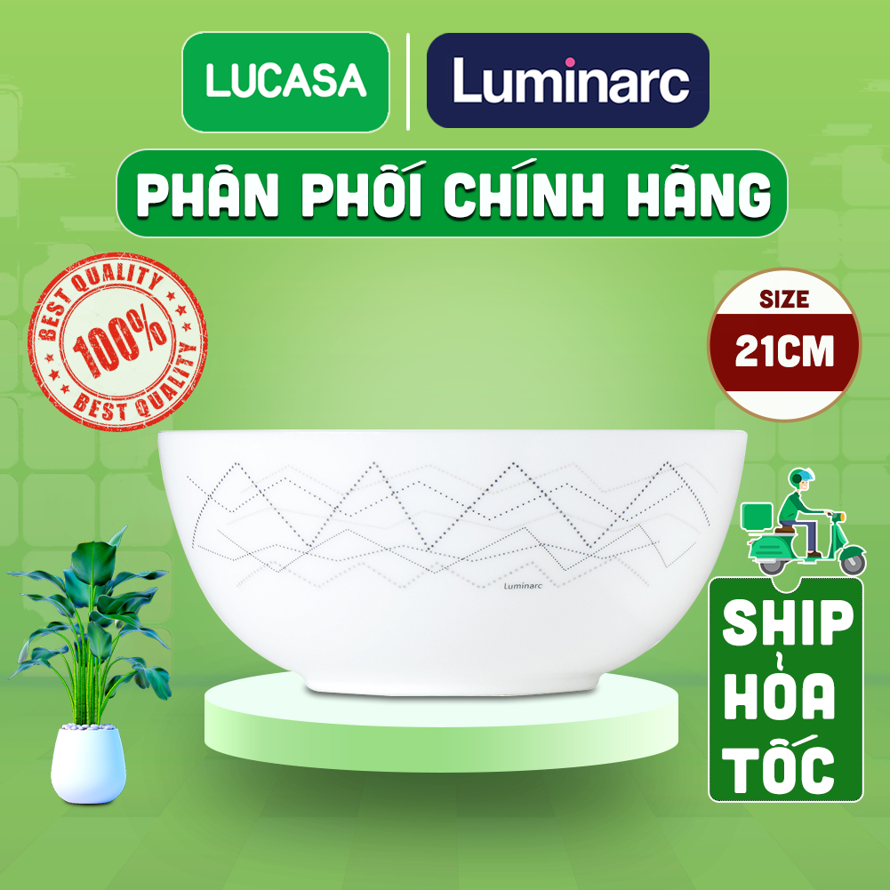 Bộ 6 Tô Thủy Tinh Cường Lực Luminarc Diwali Marble 21cm - BOL3757 | Phân Phối Chính Hãng