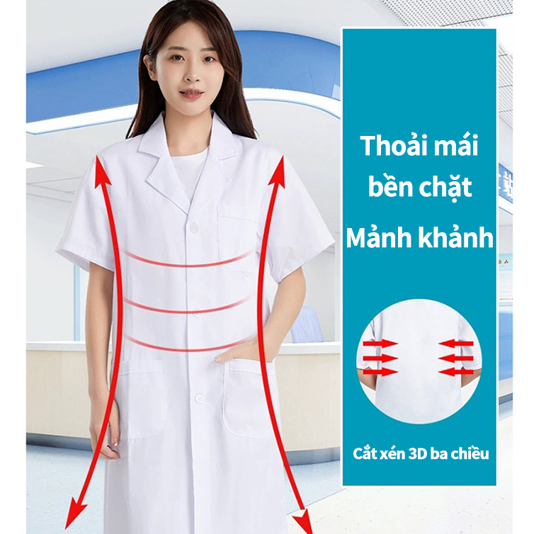 Áo blouse bác sĩ áo blue bác sĩ áo blouse nam áo lab VẢI CAO CẤP