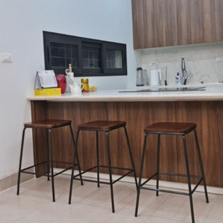 [Xuất Khẩu] Combo 2 Ghế quầy bar cho quán cafe nhà hàng khách sạn phong cách Âu Mỹ -Ghế đôn chân cao