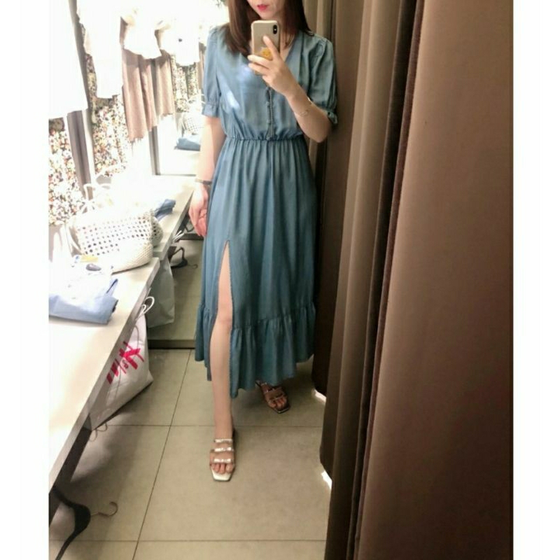 Váy jean zara dáng dài