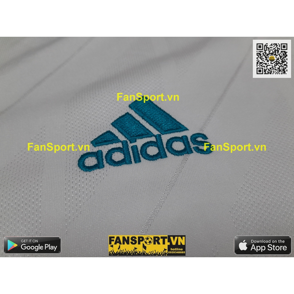 Áo đấu bóng đá Real Madrid 2017-2018 home shirt jersey white AZ8059 adidas BNWT chính hãng quà tặng bạn trai size L và S
