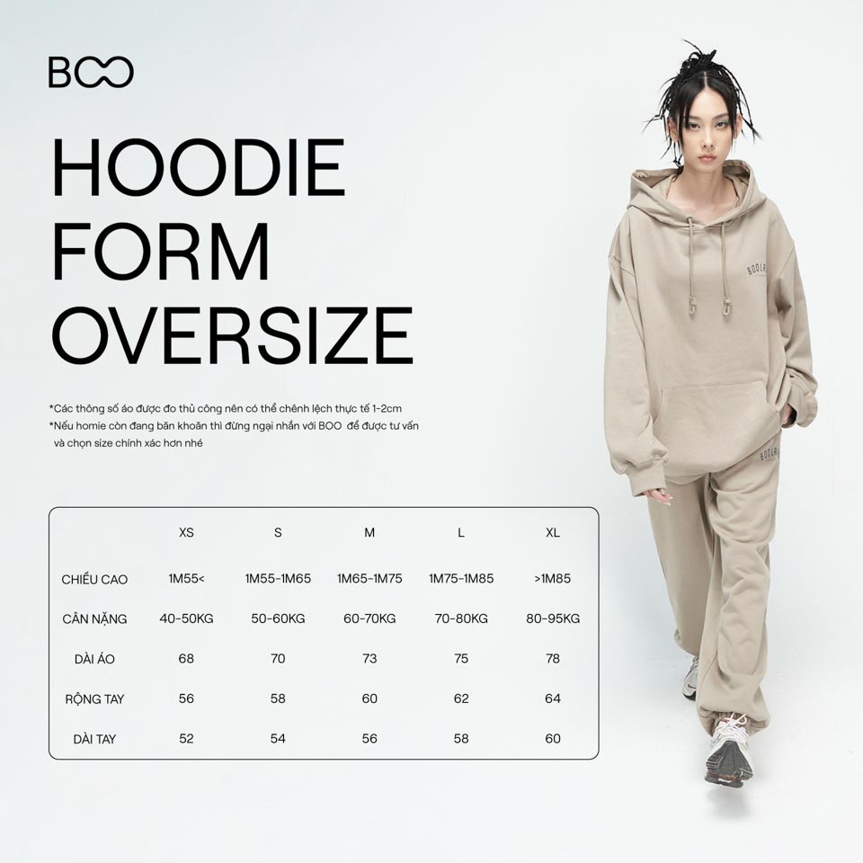 Áo Nỉ Mũ BOO Unisex Dáng Boxy In Graphic Infinitee 06 BL