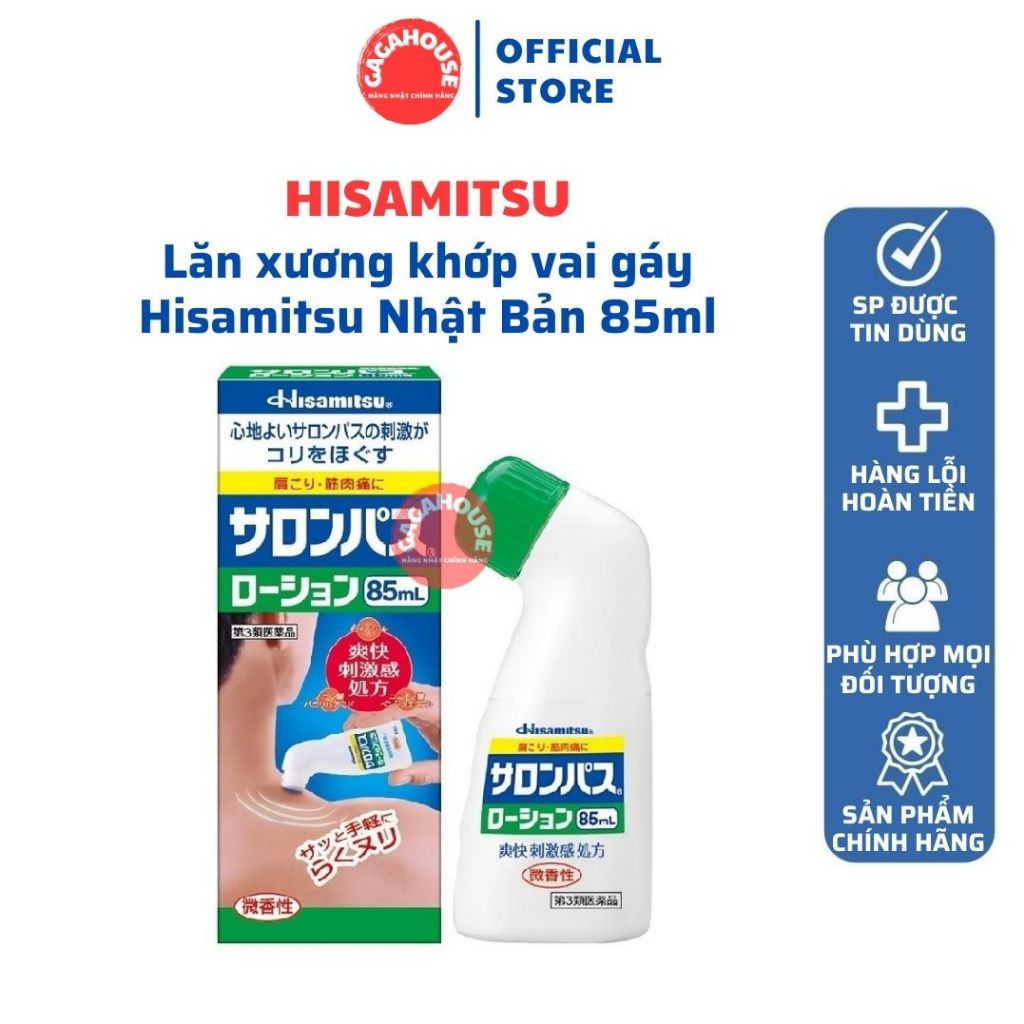 Lăn xương khớp vai gáy Hisamitsu Nhật Bản 85ml