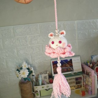 Thỏ hoa sen len handmade