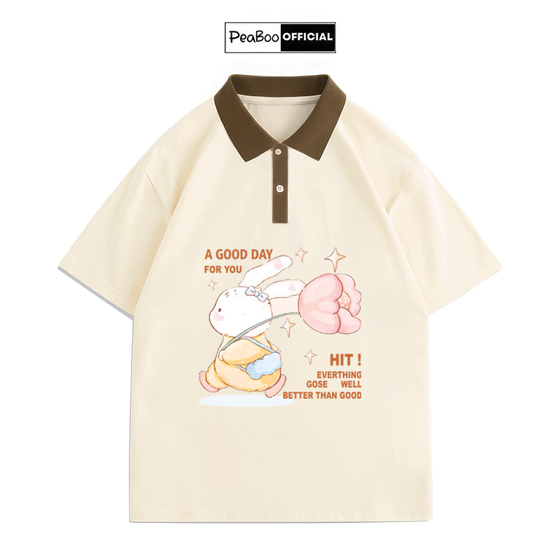 Áo Polo Nữ, Áo Polo Unisex By PEABOO Mã PL For You Chất Cotton Mềm Mát Form Rộng Cho Nam Nữ