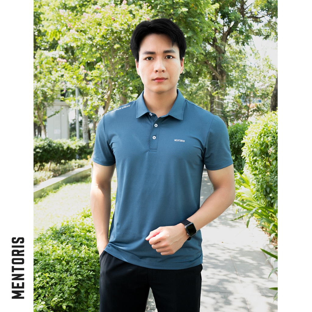 Áo Polo Nam cao cấp Mentoris,  chất liệu Cool max, công nghệ chống nhăn thấm hút mồ hôi tốt thoáng mát MPL01