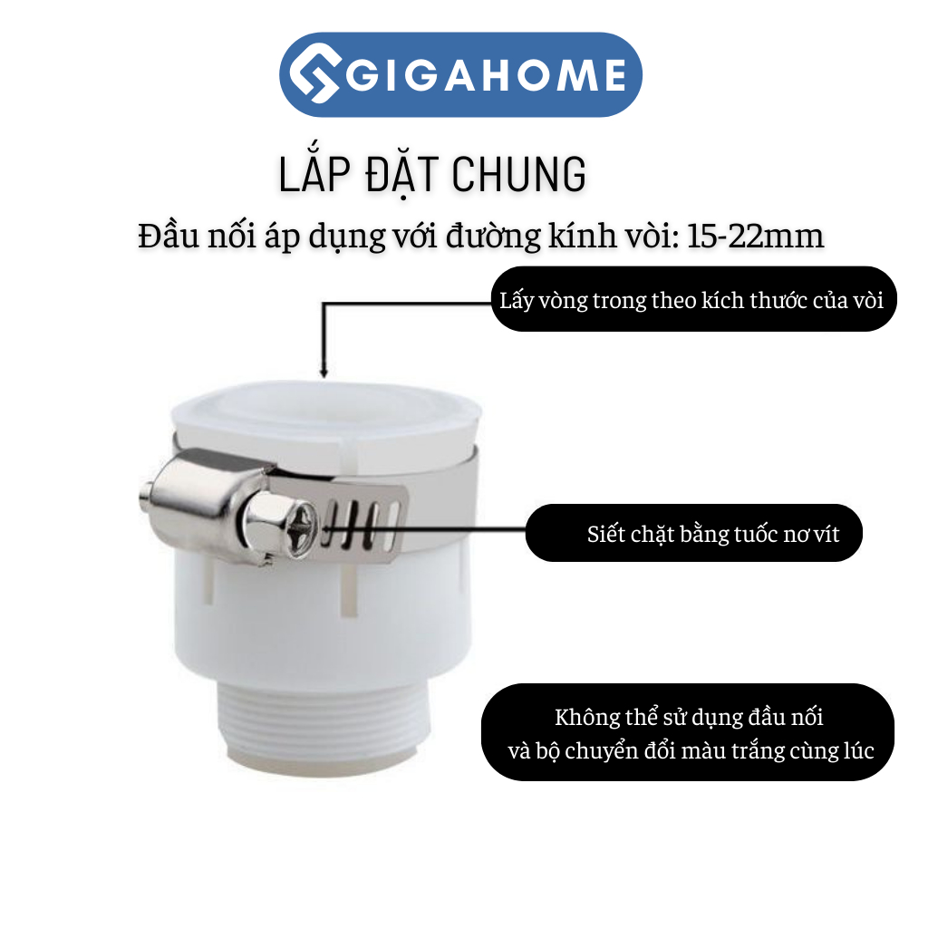 Đầu Nối Đa Năng GIGAHOME Chuyên Dùng Cho Vòi Không Có Ren 8581