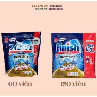 Viên rửa chén bát ly Finish 60 viên - 150 viên - dùng cho máy rửa chén bát hàng nội địa Nhật