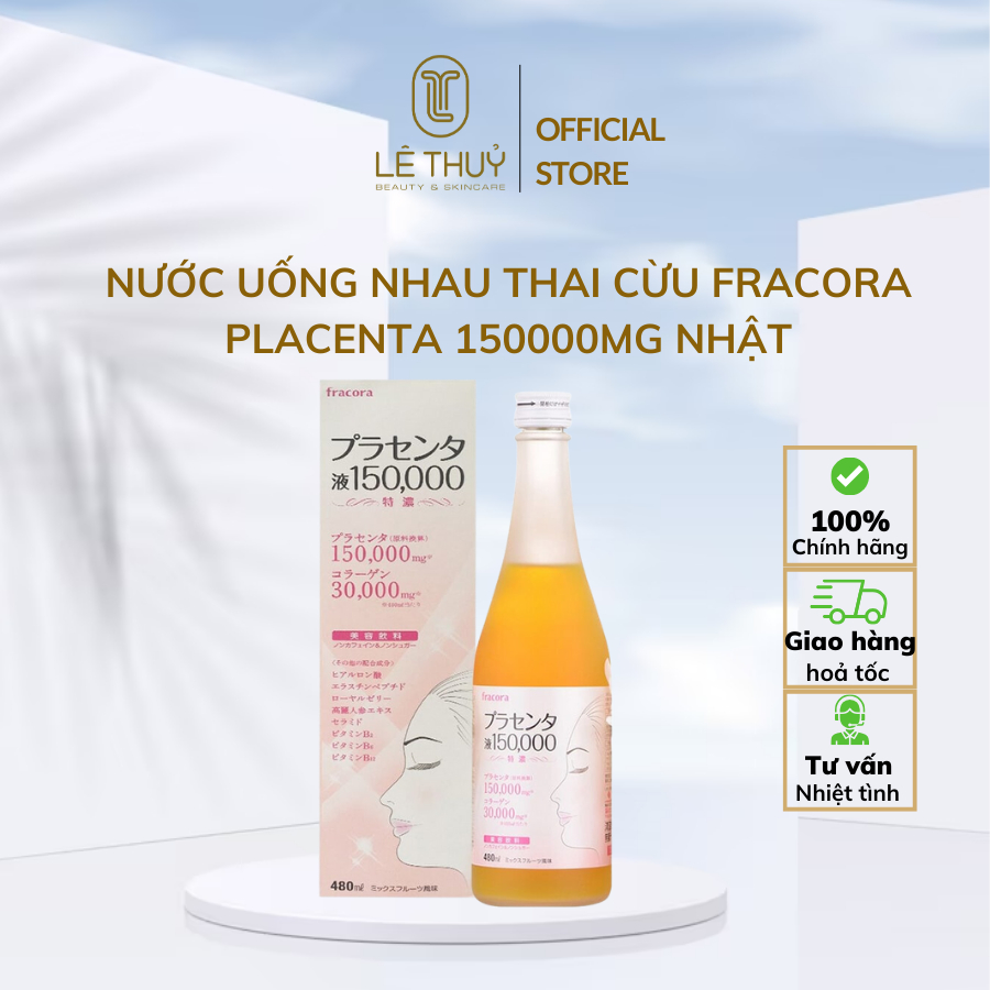 Nước Uống Collagen Fracora Placenta 480ml | Nước Nhau Thai Heo Fracora Placenta Collagen Giảm Nhăn, 