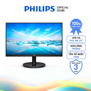 Màn Hình Philips 221V8 21.5 inch I Full HD I 1920×1080 I VA I 75Hz I 4ms I Bảo hành 3 năm